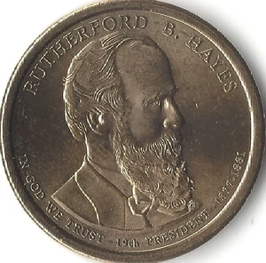 2011-D, RUTHERFORD B. HAYES PRESIDENTIAL DOLLAR (U.S. COIN, MONEY, COLLECTIBLE) - Picture 1 of 2