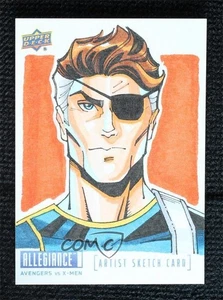 2023 Allegiance Avengers vs X-Men 1/1 Emmanuel Villafana #SKT Auto Sketch 1d2w - Picture 1 of 3