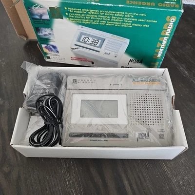 Vintage Open Box Oregon Scientific All Hazards Weather Radio MODEL # WR-3000 - Image 1 of 4