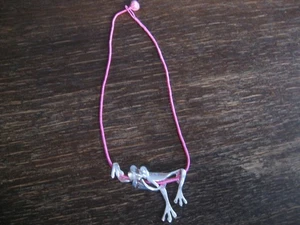 niedliches Designer Collier Lazy Frog Frosch beim Chillen 925er Silber pink NEU - Bild 1 von 5