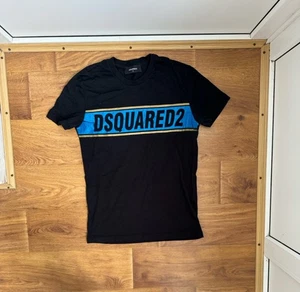 Dsquared2 Shirt S Black Crew Short Sleeve T-Shirt Designer Short Sleeve Mens - Picture 1 of 4