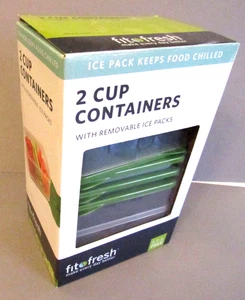 NIB 10pc Fit - Fresh Smart Portion 2 Cup Chilled Lunch Containers - Picture 1 of 7