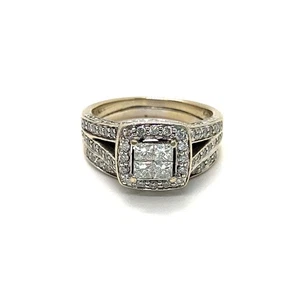 Lady's Diamond Wedding Set 59 Diamonds .71 Carat T.W. 14K White Gold (EPJ021169) - Picture 1 of 6