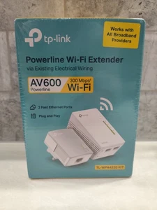 New Sealed TP-Link TL-WPA4220 Kit AV600 Powerline WiFi Wireless Range Extender  - Picture 1 of 4