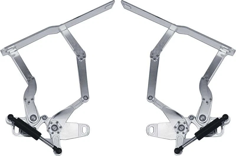 1970-81 Camaro/Firebird; Solid Arm Billet Hood Hinges; Steel Hood; Natural - Image 1 of 1