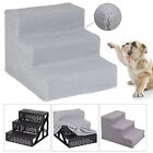 3 Steps Dog Puppy Ladder Doggy Pet Soft Stairs Portable Ramp Washable Cover Grey