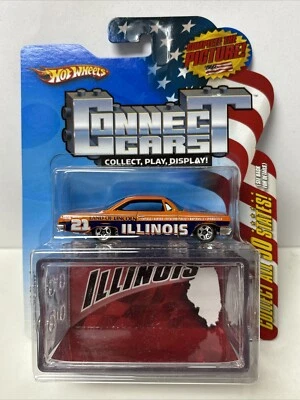 2008 HOT WHEELS CONNECT CARS ILLINOIS '62 CHEVY BEL AIR ORANGE #21 RARE - Image 1 of 2