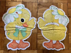 Vintage Duckling Cut Sew Fabric Pillow Flower Ladybug Easter Spring Pattern 7572 - Picture 1 of 1