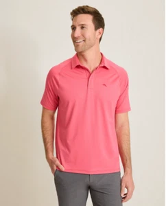 Tommy Bahama - Men's XL Golf Shirt Island Zone Coral Ribbed Knit Stretch - Picture 1 of 7