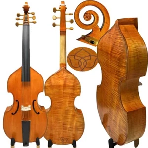 CANCIÓN Gamba, Maaestro 6 Cuerdas 27" Viola Da Gamba, Incrustación Doble Purfling Ornamento - Imagen 1 de 11