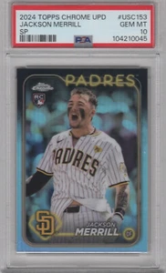 2024 Topps Chrome Update JACKSON MERRILL Image Variation SP #USC153 RC - PSA 10 - Picture 1 of 1
