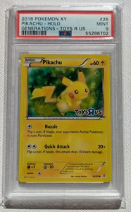 Pokemon Pikachu 26/83 XY Generations 2016 Holo estampado Toys R Us promoción - PSA 9 - Imagen 1 de 8