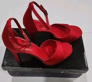 Womens Stiletto Metaphor Paloma High Heels NOB Sz 7M Preowned Ankle Strap Shoes - Picture 1 of 18
