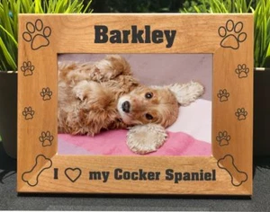 Personalized Engraved // Cocker Spaniel // Picture Frame - Picture 1 of 4