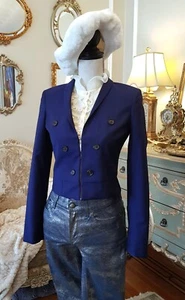 NEW $2K Alexander McQueen Blue Tailcoat jacket, IT 40 - Picture 1 of 22