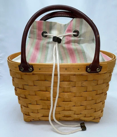 Longaberger Medium Good Ol’ Summertime Boardwalk Basket Cabana Liner Protector Cover