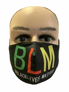 BLACK LIVES MATTER Face Fashion Mask Washable Reusable-BLM - Picture 1 of 7