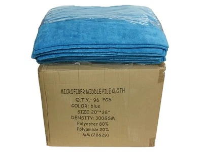 96 Case Microfiber 300GSM Professional 20"x28" Salon Towels Light Blue - Image 1 of 2