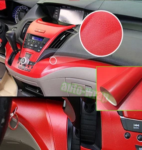 Select - New Car Interior Furniture Leather Film Vinyl Wrap Sticker Red ACAC - Bild 1 von 6
