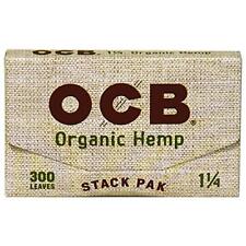 OCB Organic Hemp 1/4 Stack Pack Cigarette Rolling Papers 300 Leaves (1 Booklet)