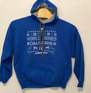 KC Royals 2015 World Series Champs Hoodie Ugly Christmas Baseball Sweatshirt XL - Picture 1 of 10