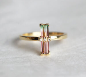 14k solid Gold ring tourmaline ring fine ring gemstone ring dainty ring DER0127