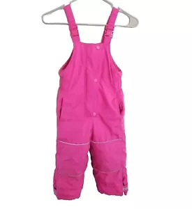 Hanna Andersson Girl Kids Size 3 T /90 Pink Winter Snow Pants Overall Bib Pants - Picture 1 of 3