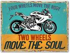Motorbike Sign. Biker Gift. Motorcycle Garage Man Cave. Sportsbike Plaque