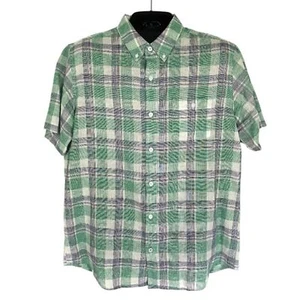Weatherproof Vintage Washable All Linen Short Sleeve Button Down L Pristine - Picture 1 of 3