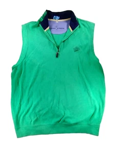 Men's Fairway & Greene River Oaks CC Green Pullover 1/4 Zipper Vest Size Large - Picture 1 of 10
