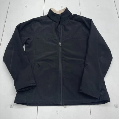 Charles River 女式黑色软壳拉链夹克小号 — 第 1/4 张图片