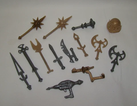 VINTAGE DRAGONS KNIGHTS & DAGGERS ~ WEAPONS LOT ~ GALAXY WARRIORS MOTU KO BEASTS Cover