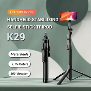 84" Phone Tripod Selfie Stick Cell Phone Tripod Stand Holder w/ Wireless Remote - Picture 1 of 19