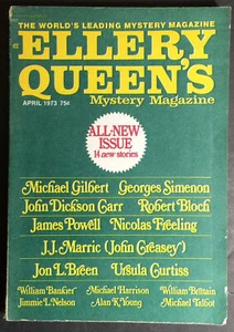 Ellery Queen's Mystery Magazine April 1973 Gilbert, Simenon Carr Bloch Powell - Picture 1 of 4