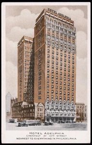 Hotel Adelphia Kastanie in der 13th Street Philadelphia Pennsylvania Postkarte - Bild 1 von 2