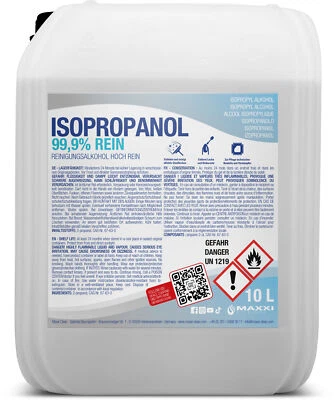 MAXXI CLEAN 10L Isopropanol Isopropylalkohol 99,9% IPA Entfetter Reinigungsalkohol