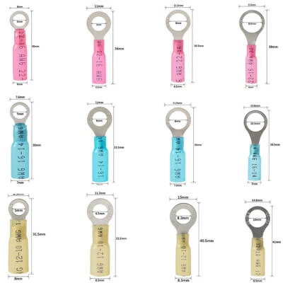 Copper Ring Terminals Heat Shrink Wire Connectors for Marine Automotive - Image 1 of 4