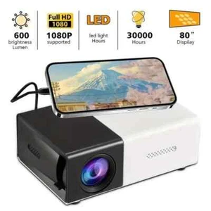 Portable Mini Projector, Suitable For Home Cinemas & Outdoor Camping, Wired - Picture 1 of 6