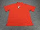 Antigua Polo Shirt Mens Xl Orange Wicking Short Sleeve Performance Golf New Tags