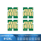 2Set 812Xxl Cartridge Chip For Epson Wf-3820 4820 7820 7830 7835 Wf-7840 4Pc/Set