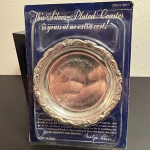 Vintage 1988 Readers Digest Exclusive Silver Plated Coaster Stamped - New Sealed - Picture 1 of 7