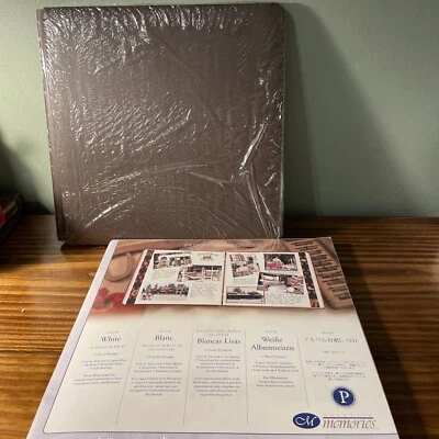NUEVO Juego de portada de álbum Creative Memories 12x12 con bisagra flexible álbum de recortes marrón y páginas Foto 1 de 4
