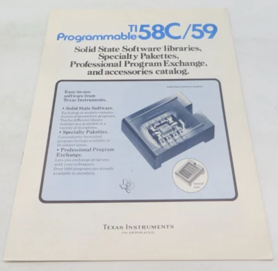 Programmable TI 58C/59 Solid State Software Libraries & Accessories Catalog - Image 1 of 4