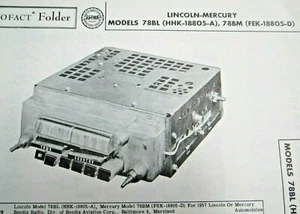 Lincoln 78bl 1957, Mercury 78bm Town Radio Country fotofact - Imagen 1 de 1