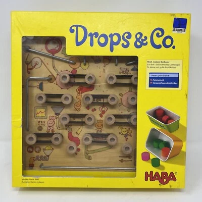 DROPS & CO. GAME BY HABA, VERY RARE, QUALITY WOOD COMPONENTS, 100% COMPLETE - Image 1 of 4