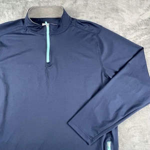 Chubbies Pullover Herren Large marineblau Viertelreißverschluss Performance Stretch Golf sportlich - Bild 1 von 14