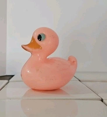 Sonajero de pato rosa plástico Knickerbocker vintage en caja “patrón” Foto 1 de 4
