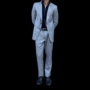 Giorgio Armani 00s Grey Suit - Size: M Jacket / 34" Waist - Picture 1 of 8