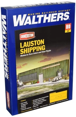 Walthers Cornerstone HO Scale Lauston Shipping Background Building - Image 1 of 2