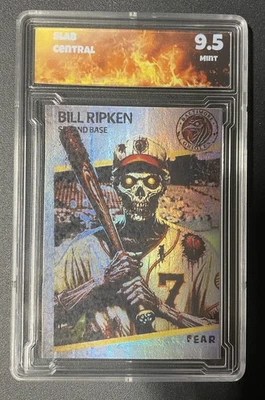 Billy Ripken Zombie Custom Foil Card graded 9.5 Slab Central - Image 1 of 2